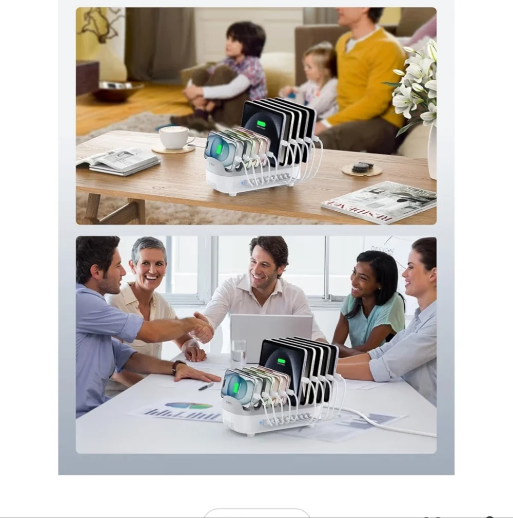 White Multi-Device Charging Station